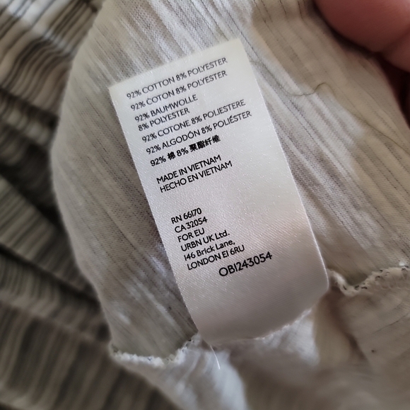 Free People Turn It Up Tank Top Medium Casual Swing Top Tie Back Subtle Stripe - Picture 8 of 8